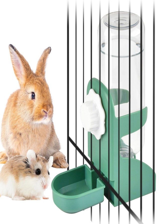 kathson Rabbit Water Dispenser for Cage 17 Oz Hanging Guinea Pig Water Bottle No Drip Gravity Automatic Bunny Water Bottle No Leak Small Animal Water Bottle for Chinchilla Ferret Hamster(Green - Image 1